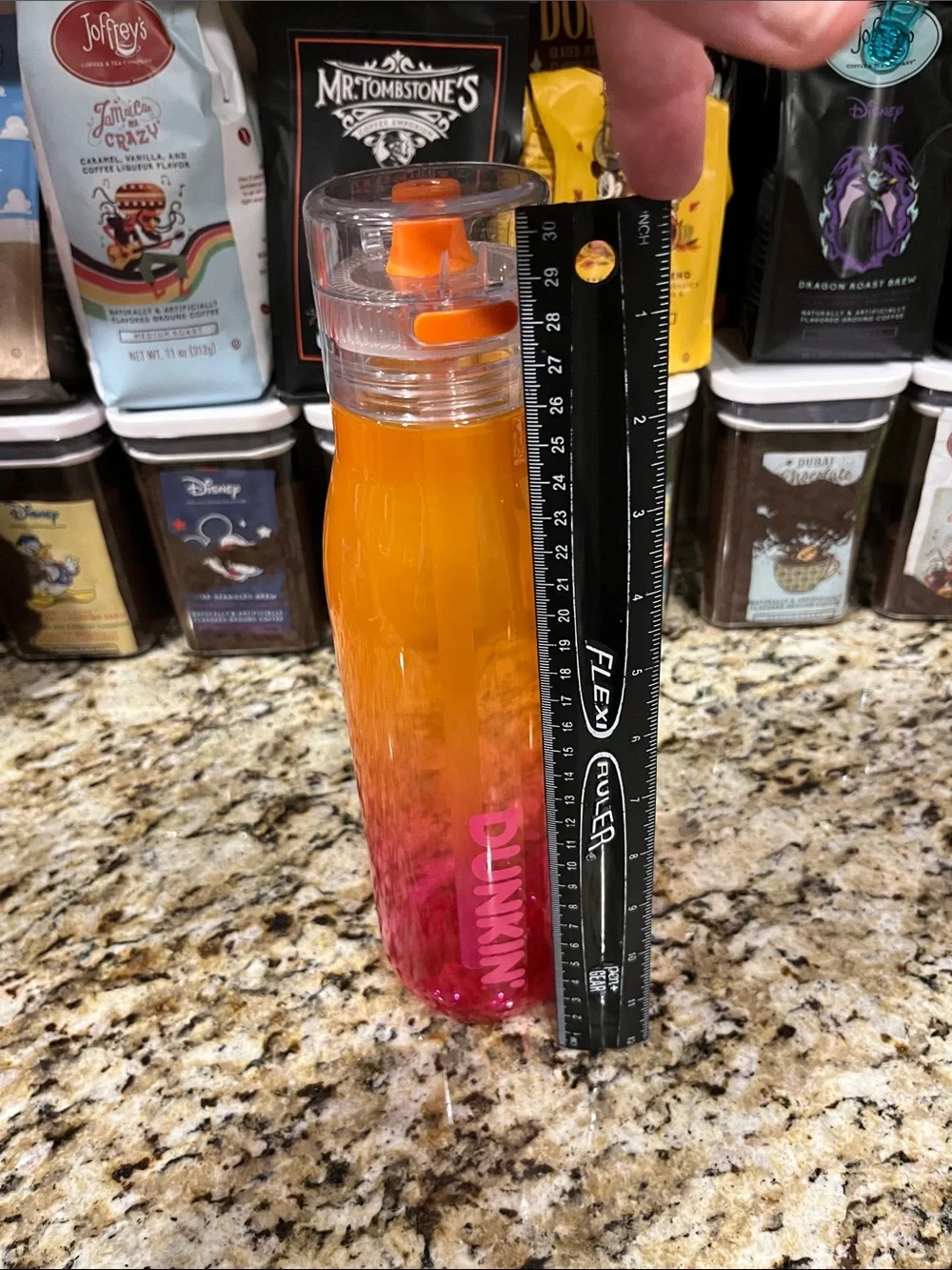 Dunkin’ Donuts 40 oz Hydration Ombré Orange Bottle 2024